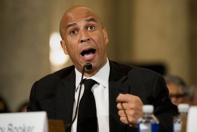 Sen. Cory Booker D-N.J. testifies during a confirmation hearing for Jeff Sessions
